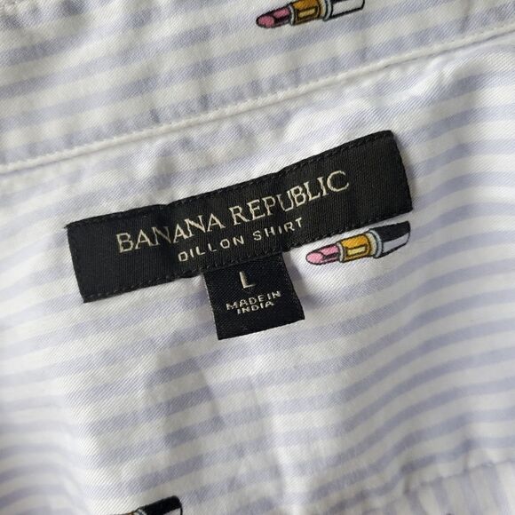 Banana Republic Dillon Shirt Lipstick Print - Picture 5 of 12